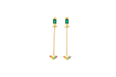 Rainbow Heart Enamel Tassel Drop Earrings